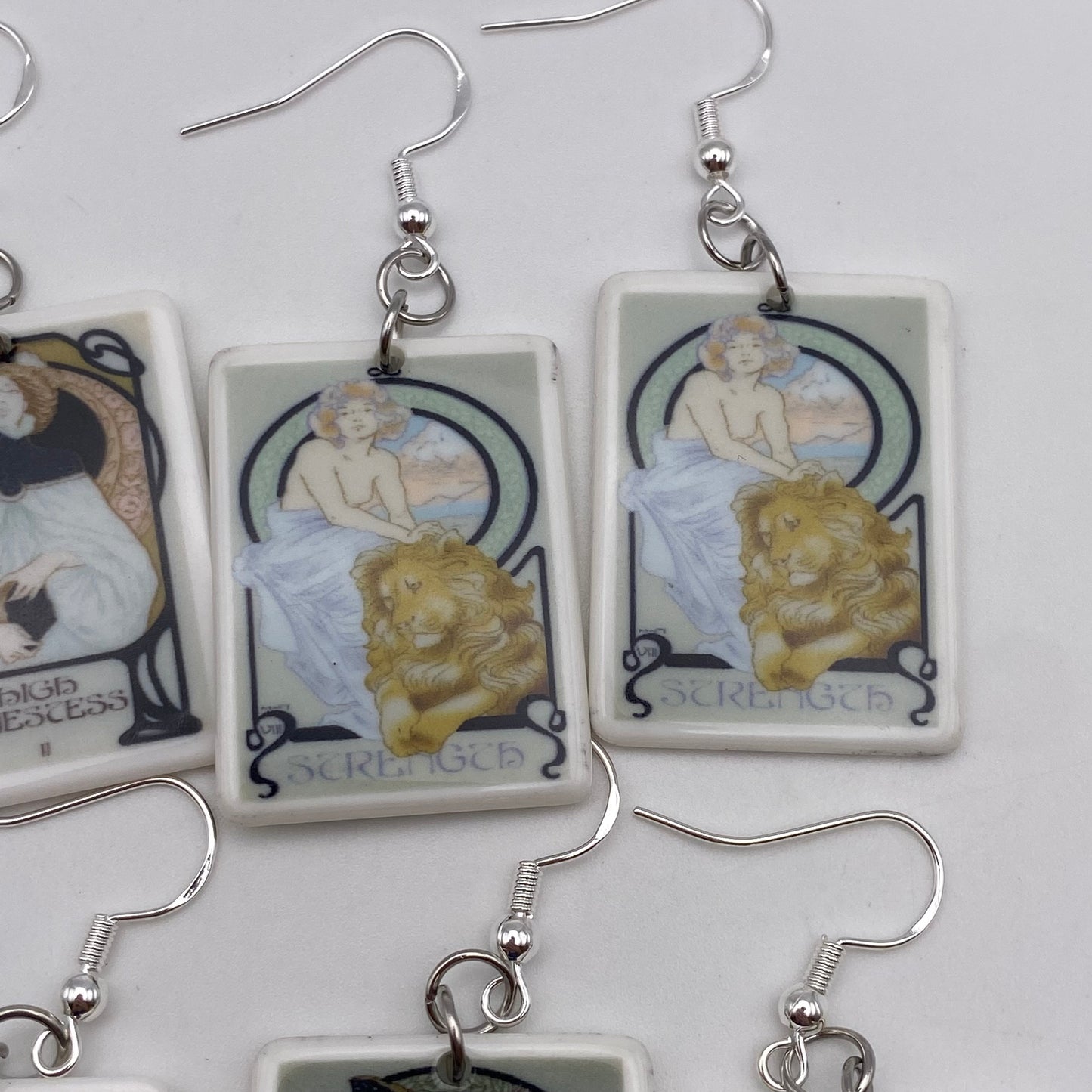 Blue Style Tarot Card Earrings