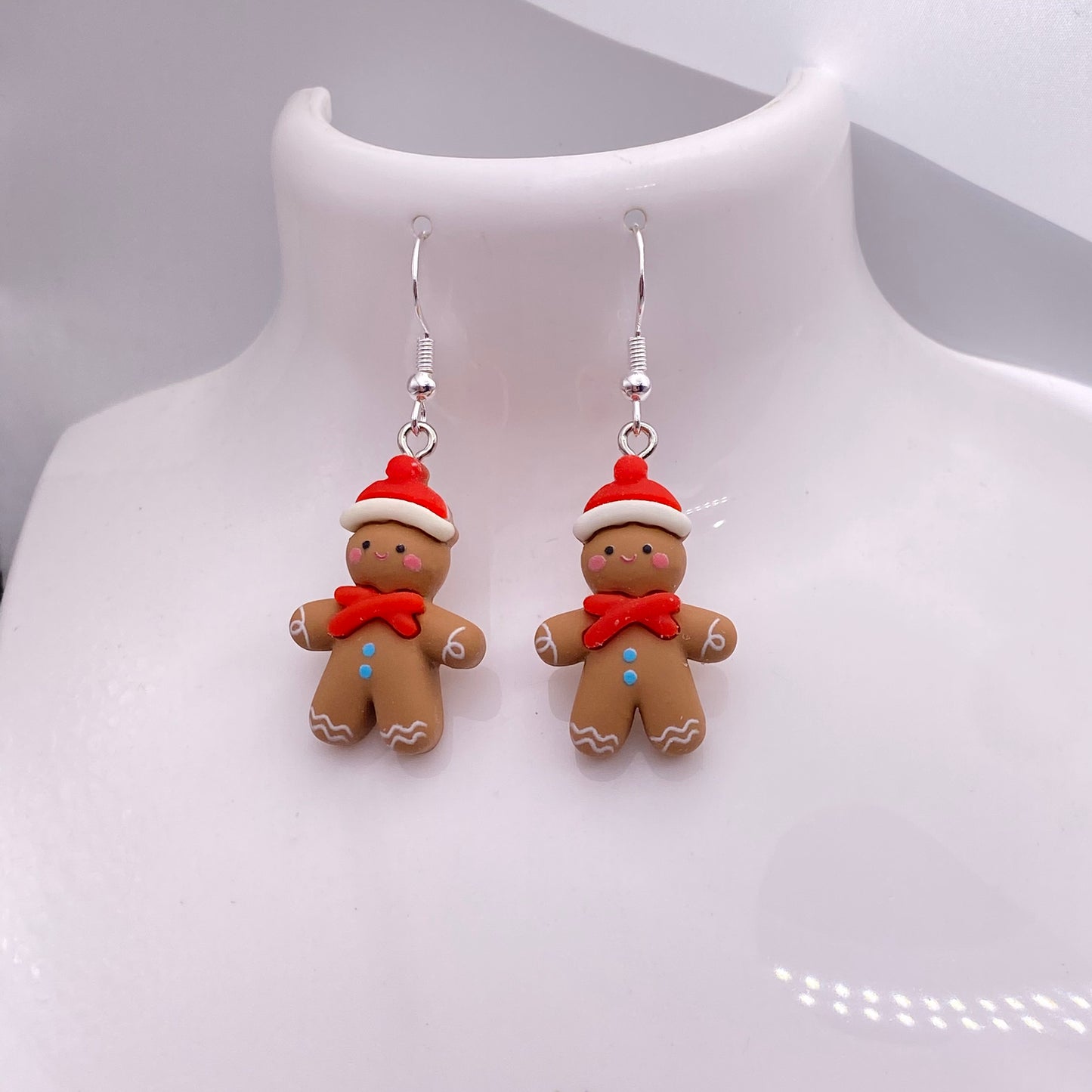 Santa Gingerbread Man Earrings