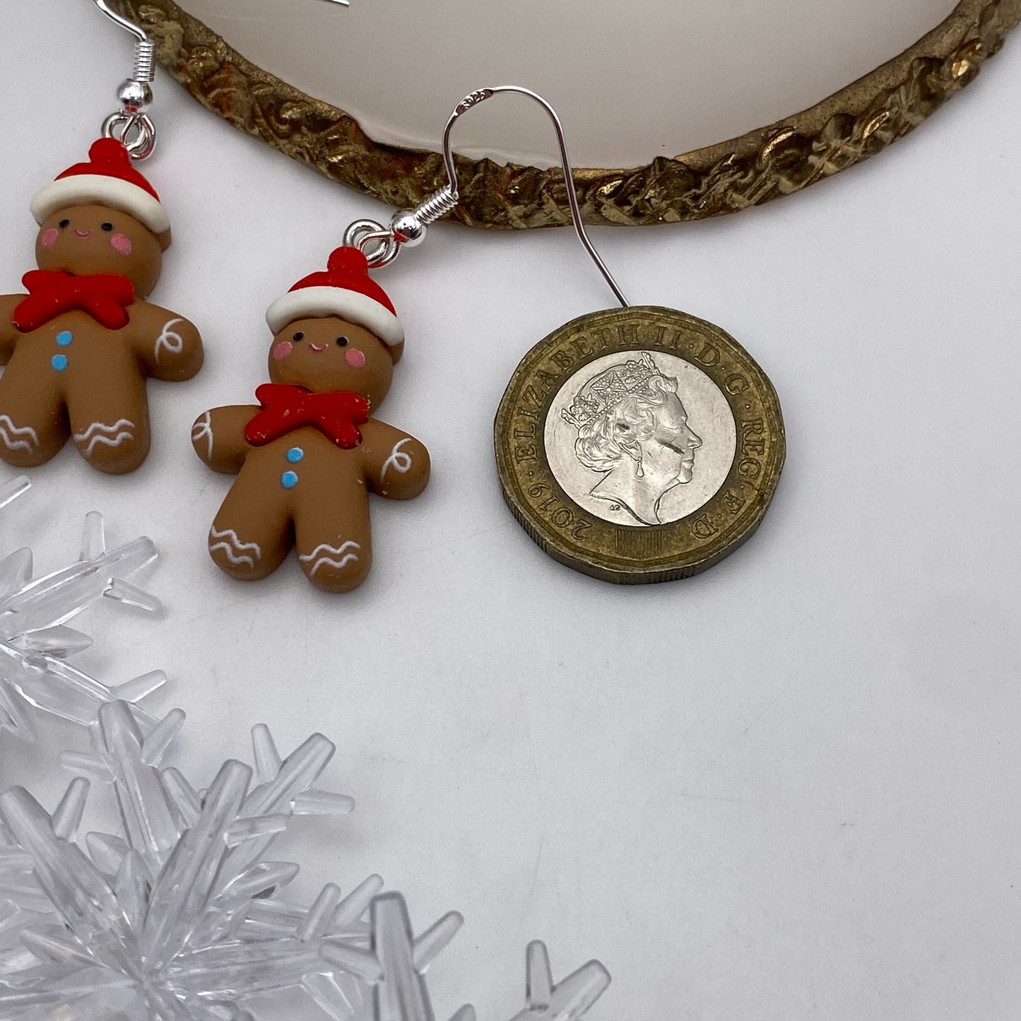 Santa Gingerbread Man Earrings