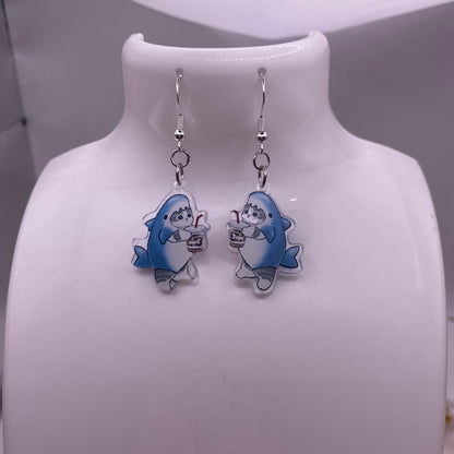 Cat Shark Costume Earrings