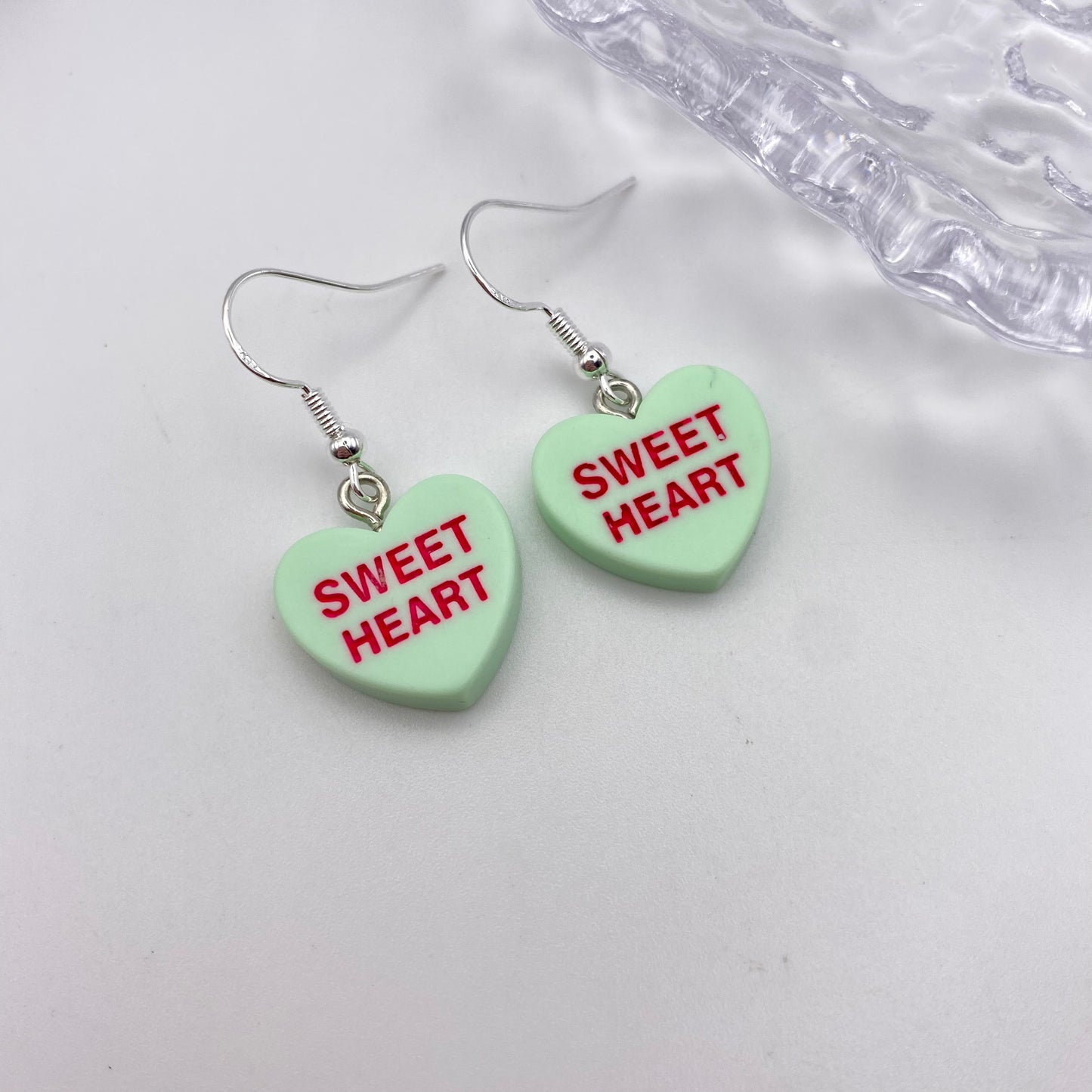 ‘Sweet Heart’ Green Earrings