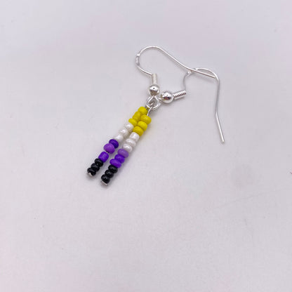 Rainbow Beaded Earrings