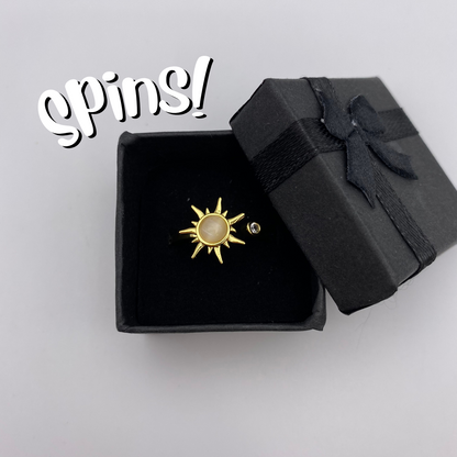 Anxiety Fidget Ring Gold Sun