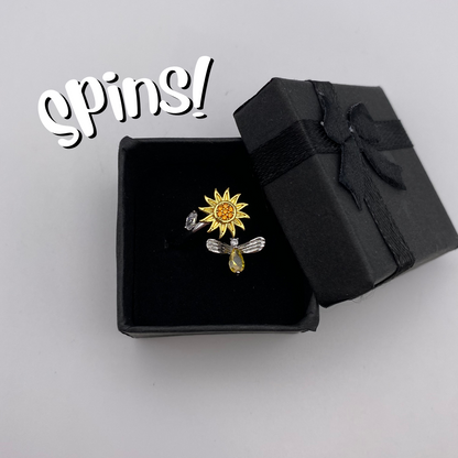 Anxiety Fidget Ring Sunflower