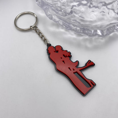 Couple in Red Keyring