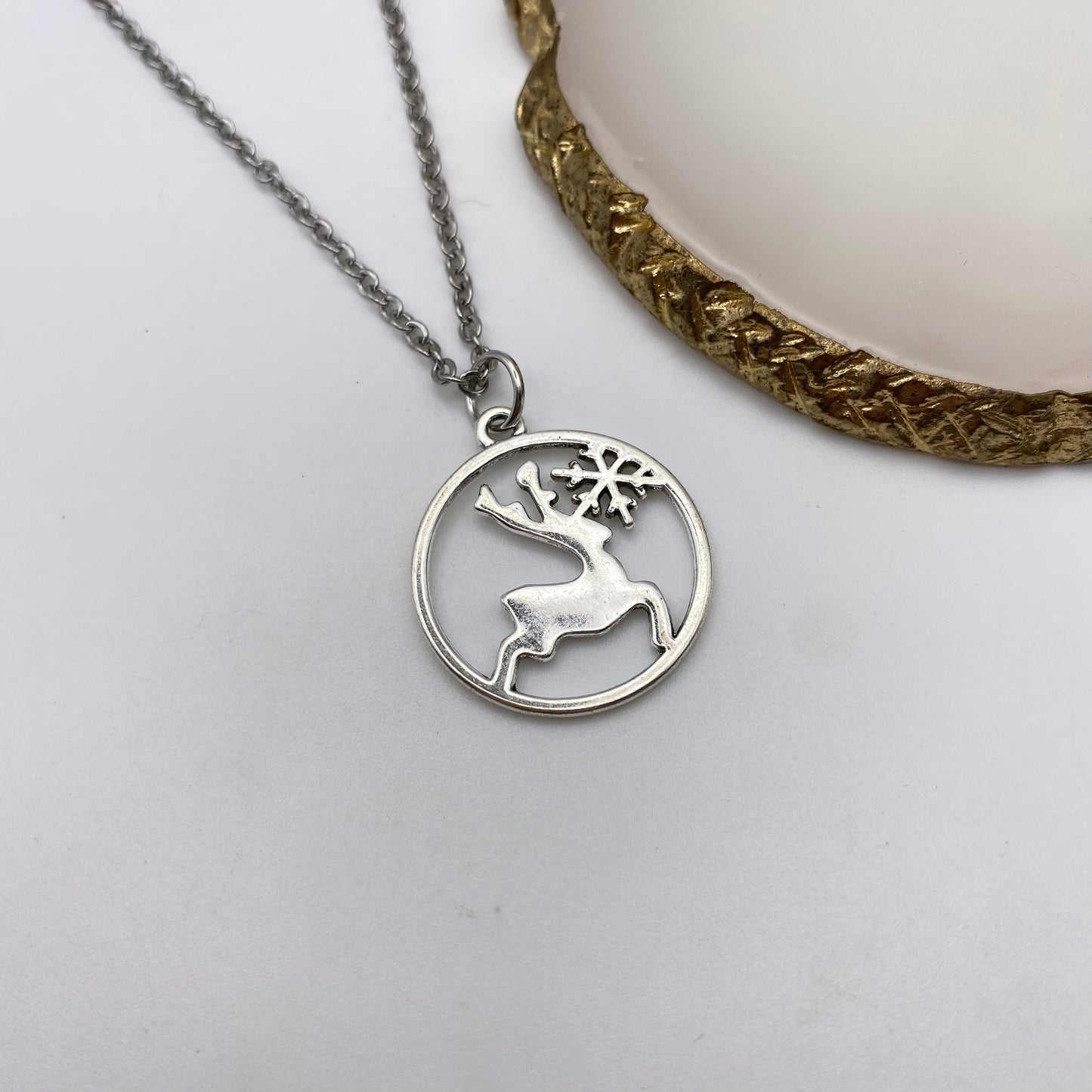 Reindeer Bauble Necklace