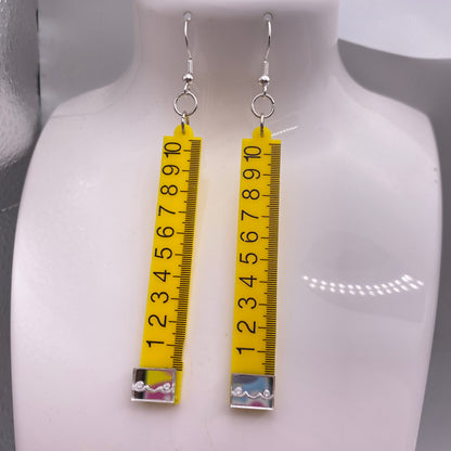 Yellow Ruler Earrings