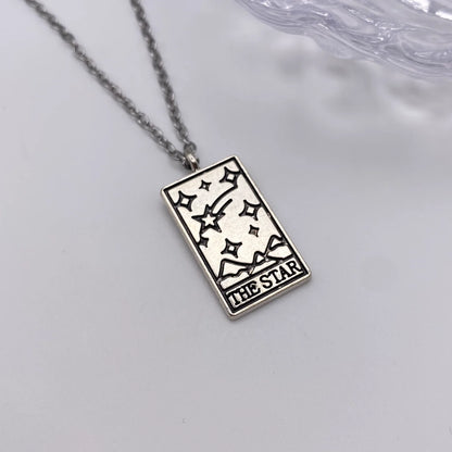 Silver Tarot Card Necklace