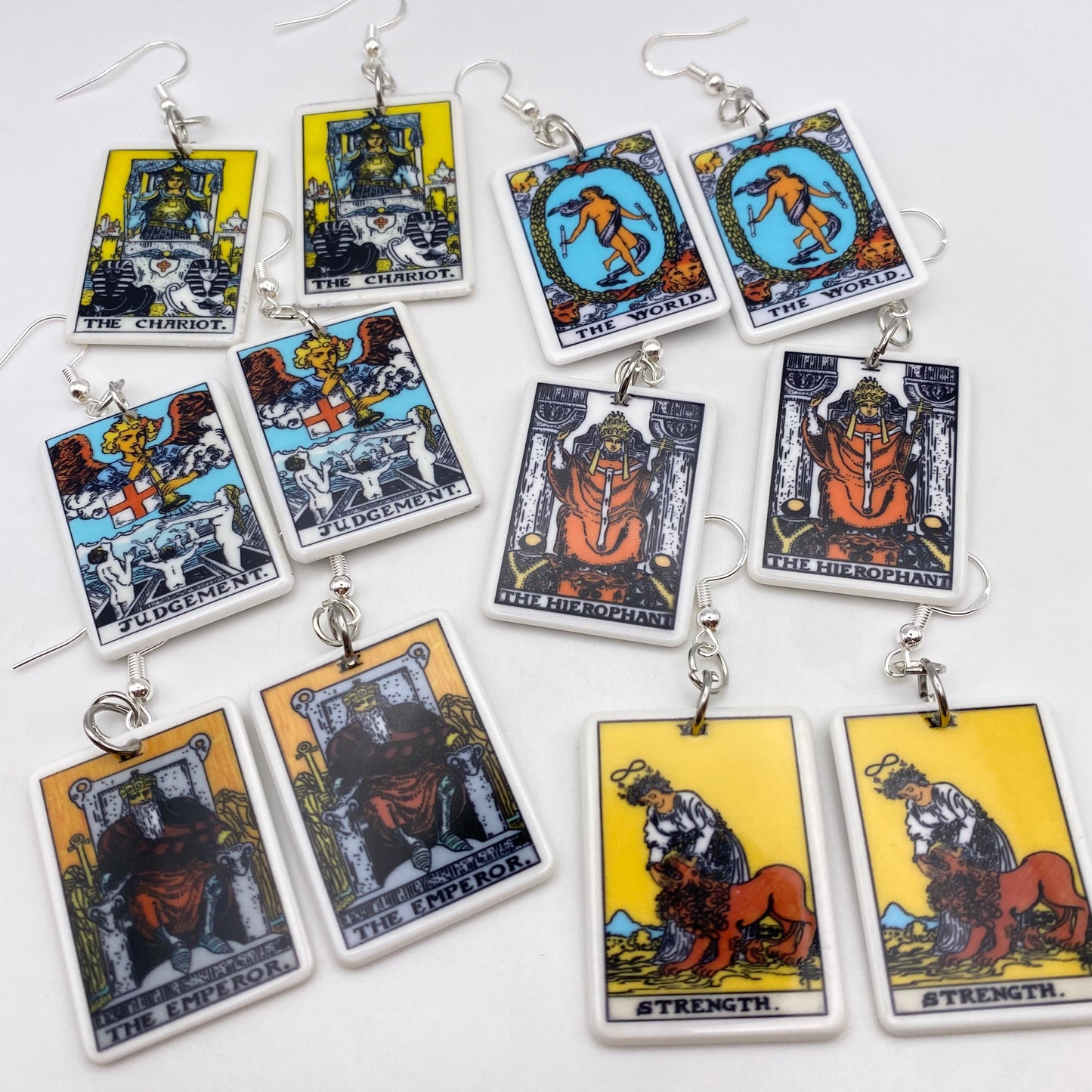 Colourful Tarot Card Earrings