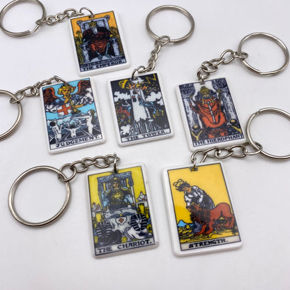 Colourful Tarot Card Keyrings