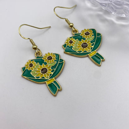 Sunflower Bouquet Earrings