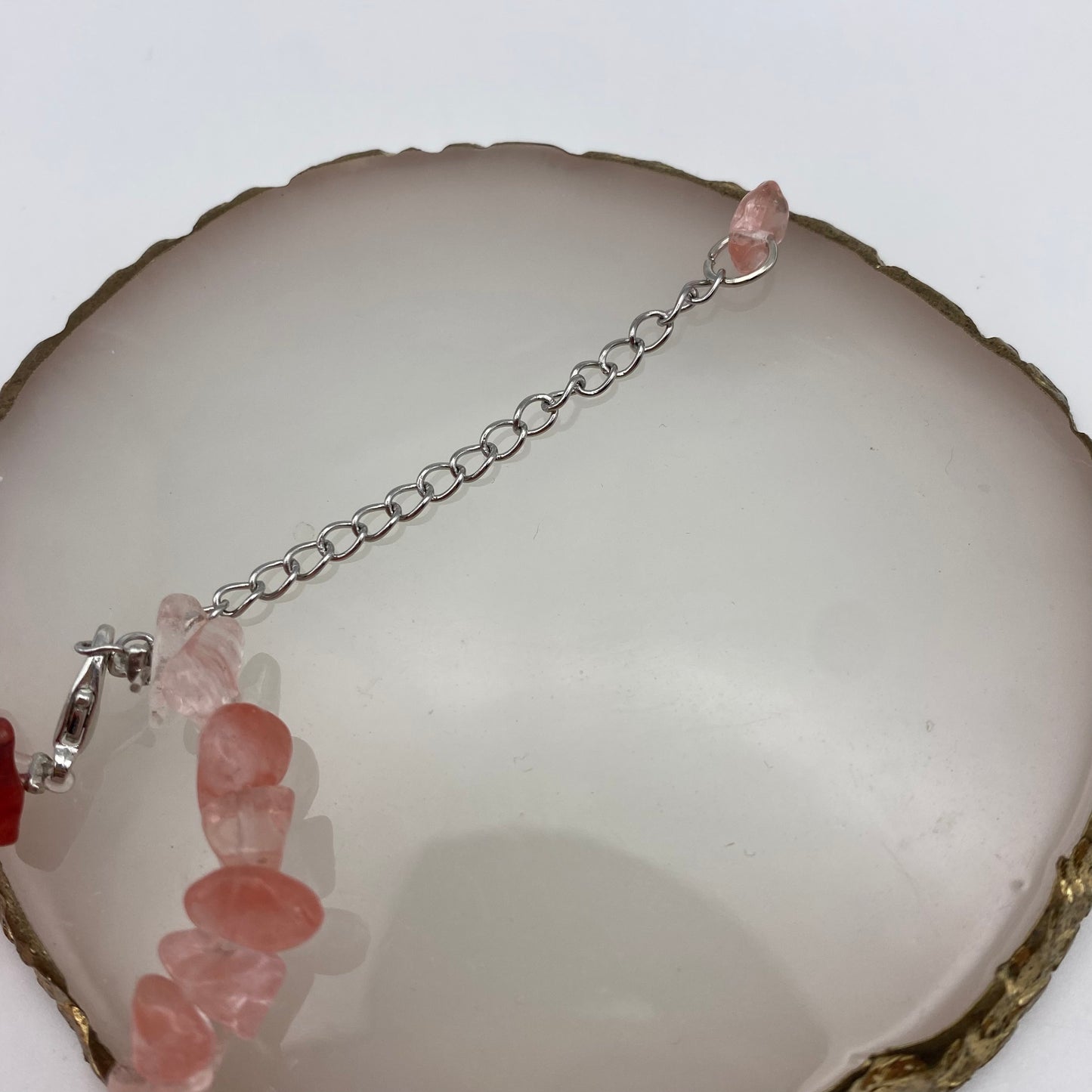 Cherry Quartz Crystal Bracelet