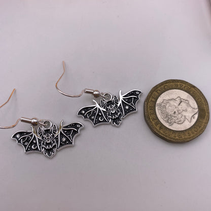 Black Bat Earrings