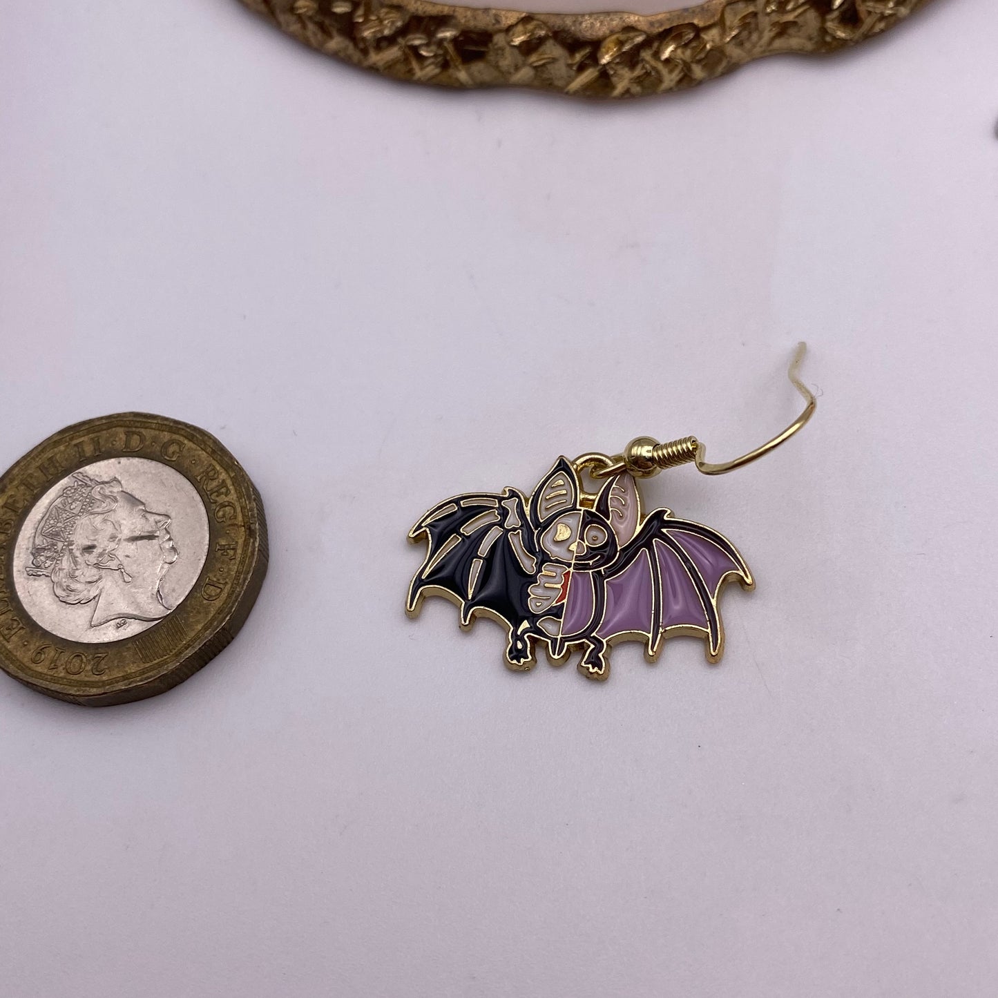 Skeleton Bat Earrings