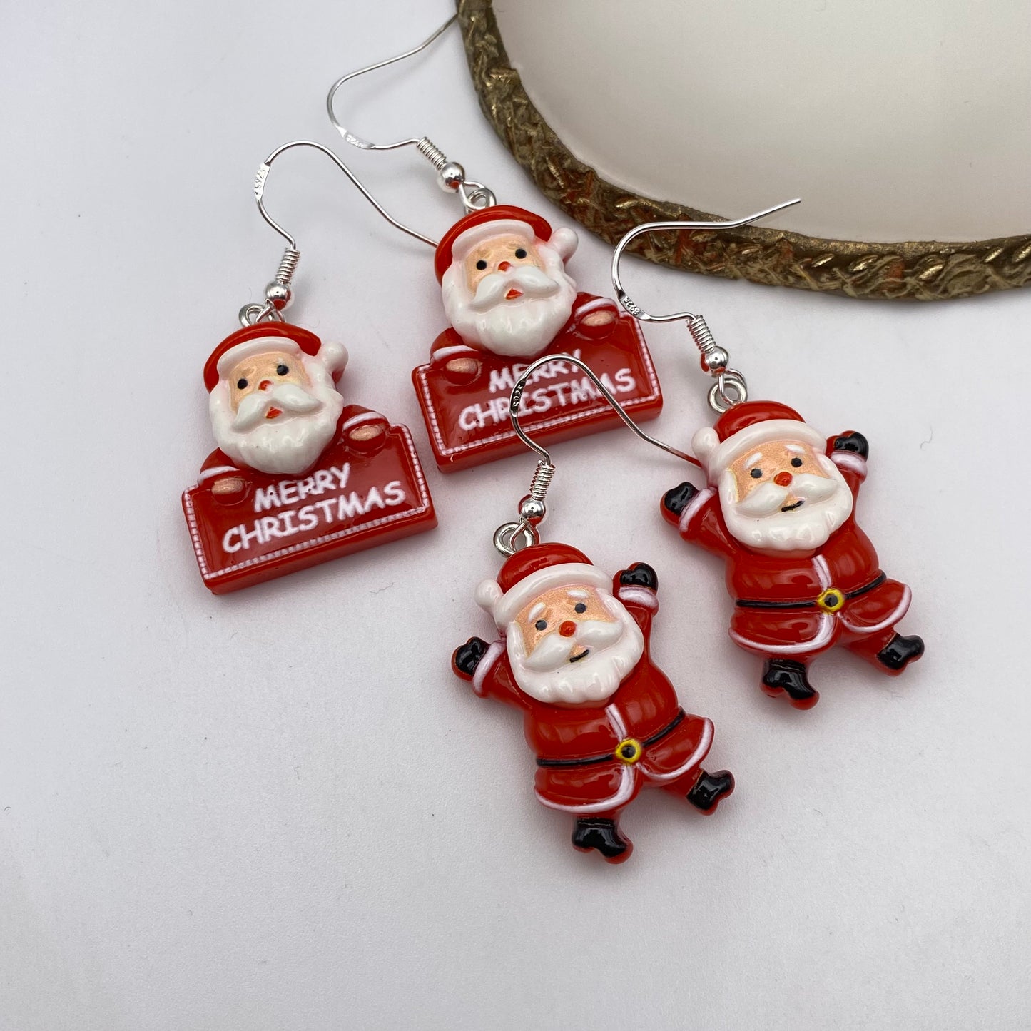 Red Santa Earrings