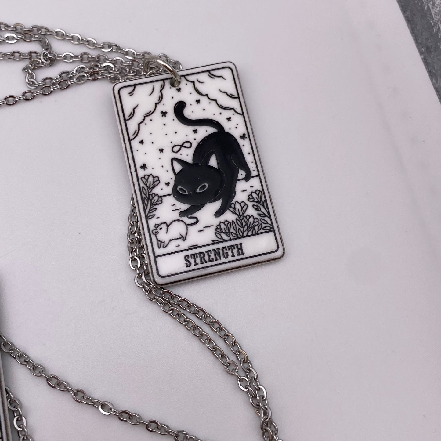 Cat Tarot Card Necklaces