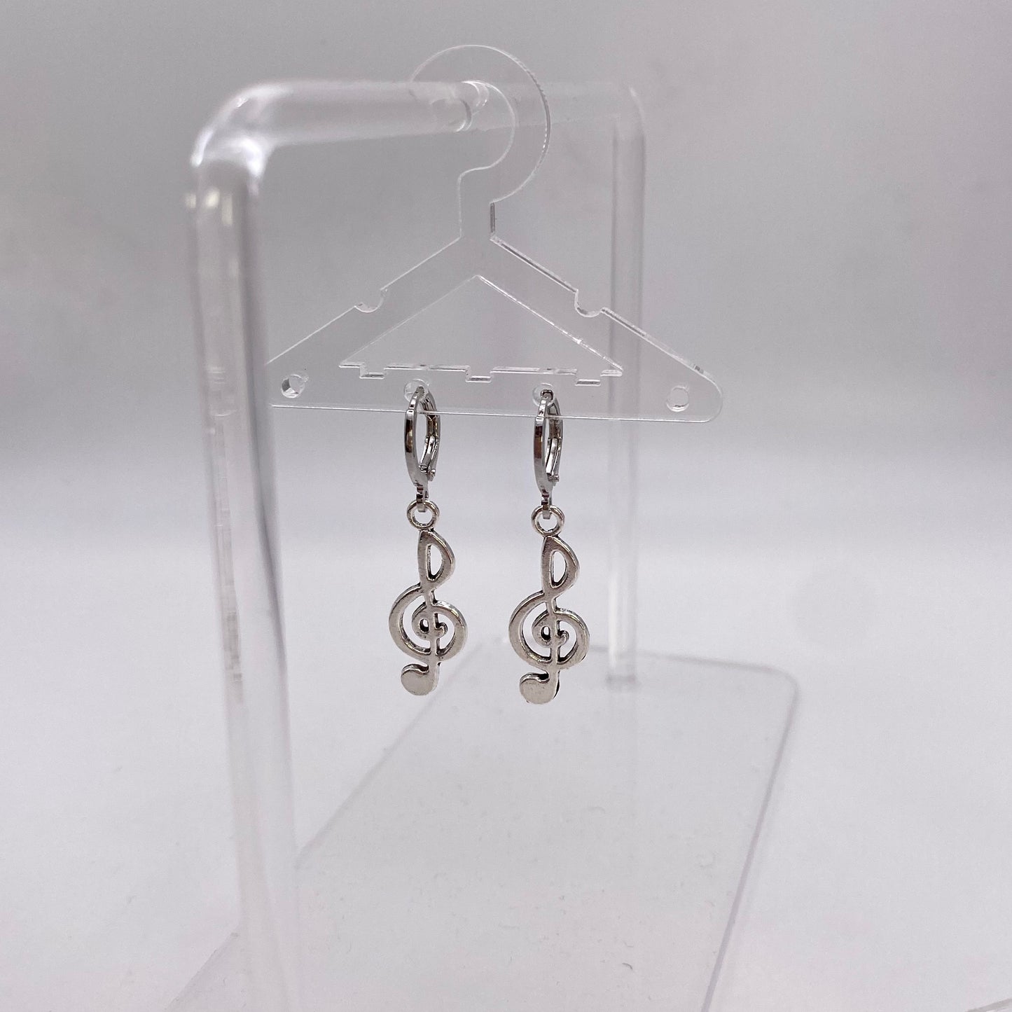 Music Note Huggie Hoop Earrings