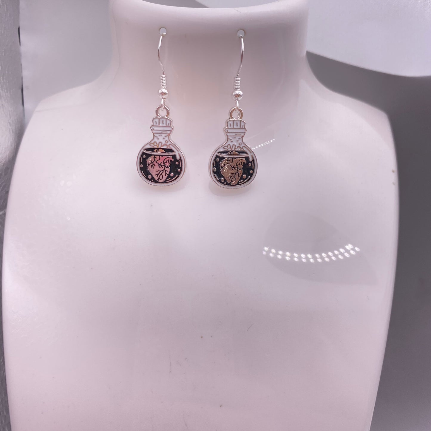 Heart Test Tube Earrings