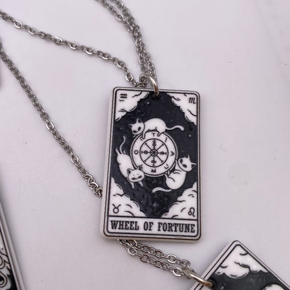 Cat Tarot Card Necklaces