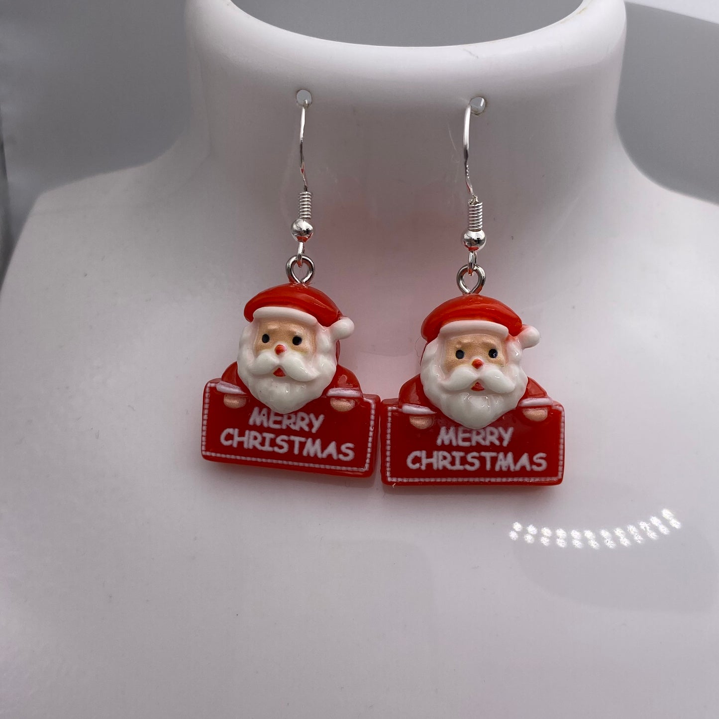 Red Santa Earrings