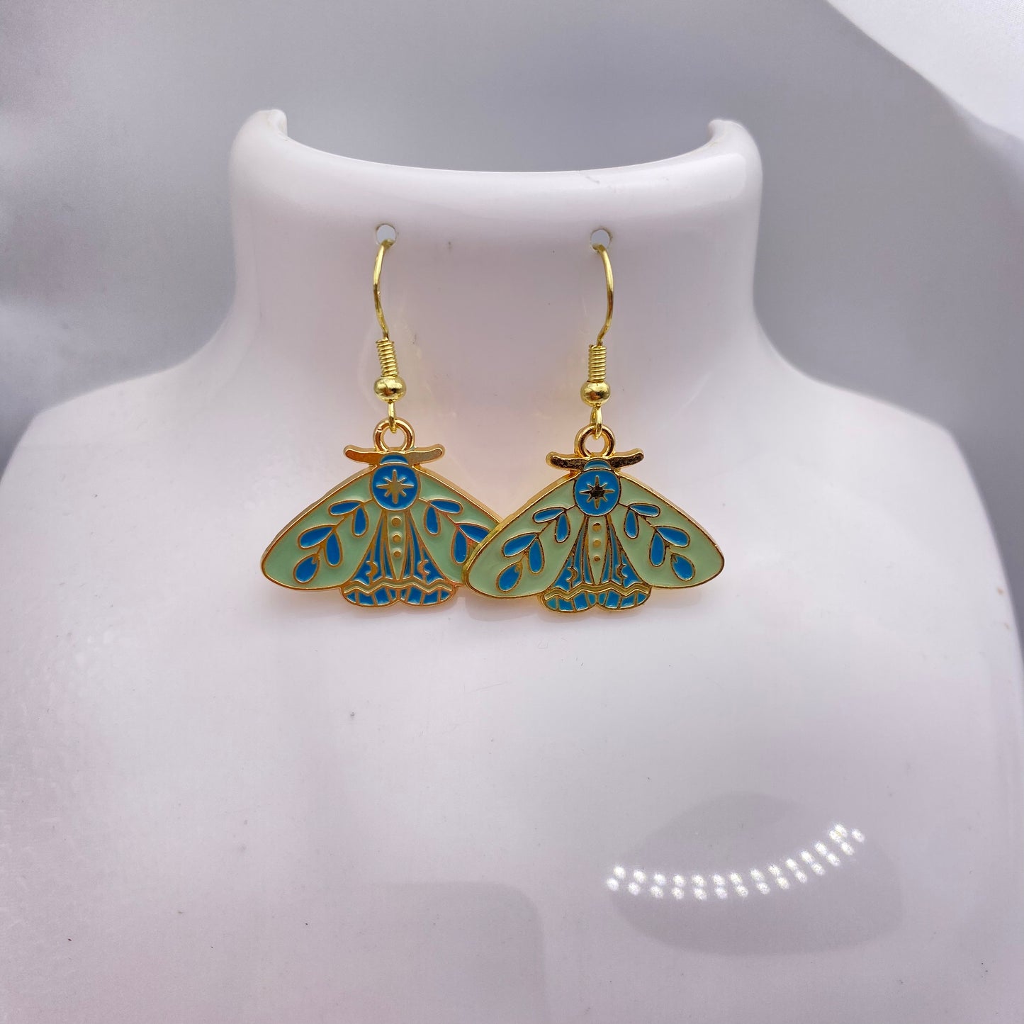 Colourful Moth Earrings