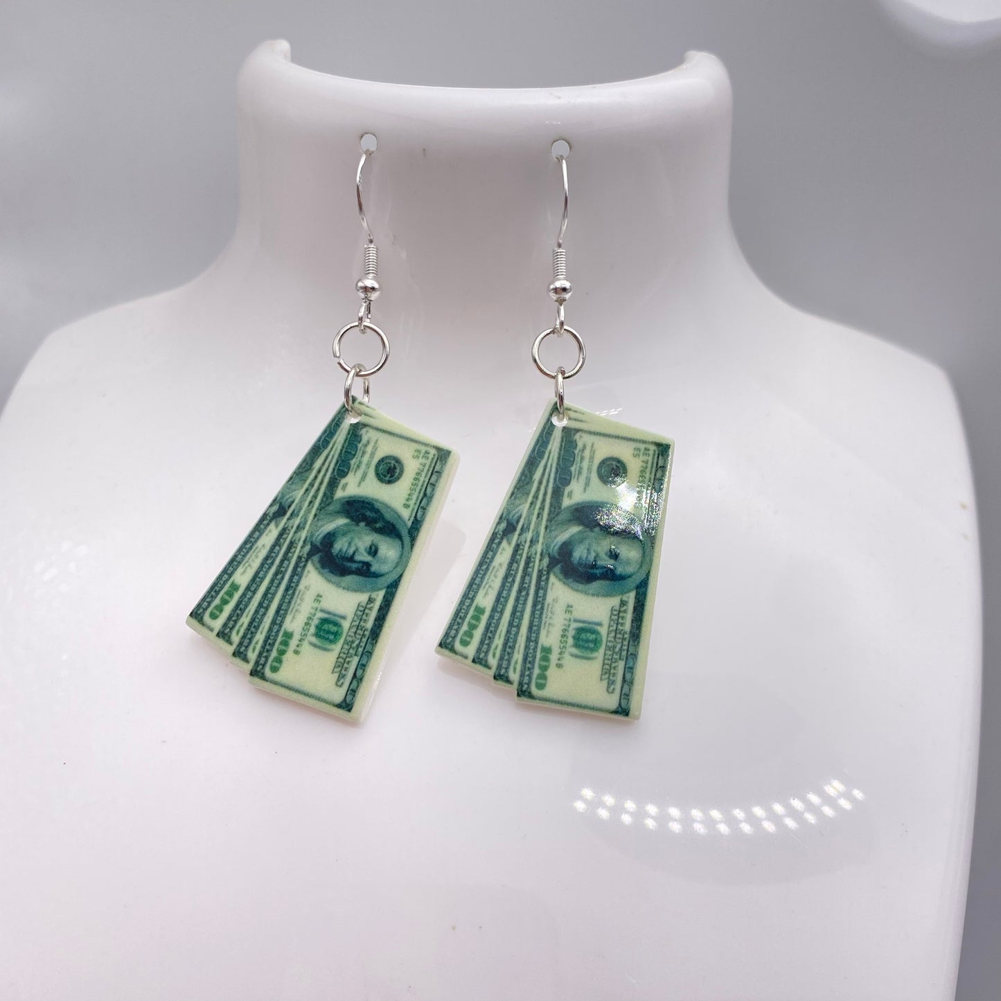 Dollar Bill Notes Earrings