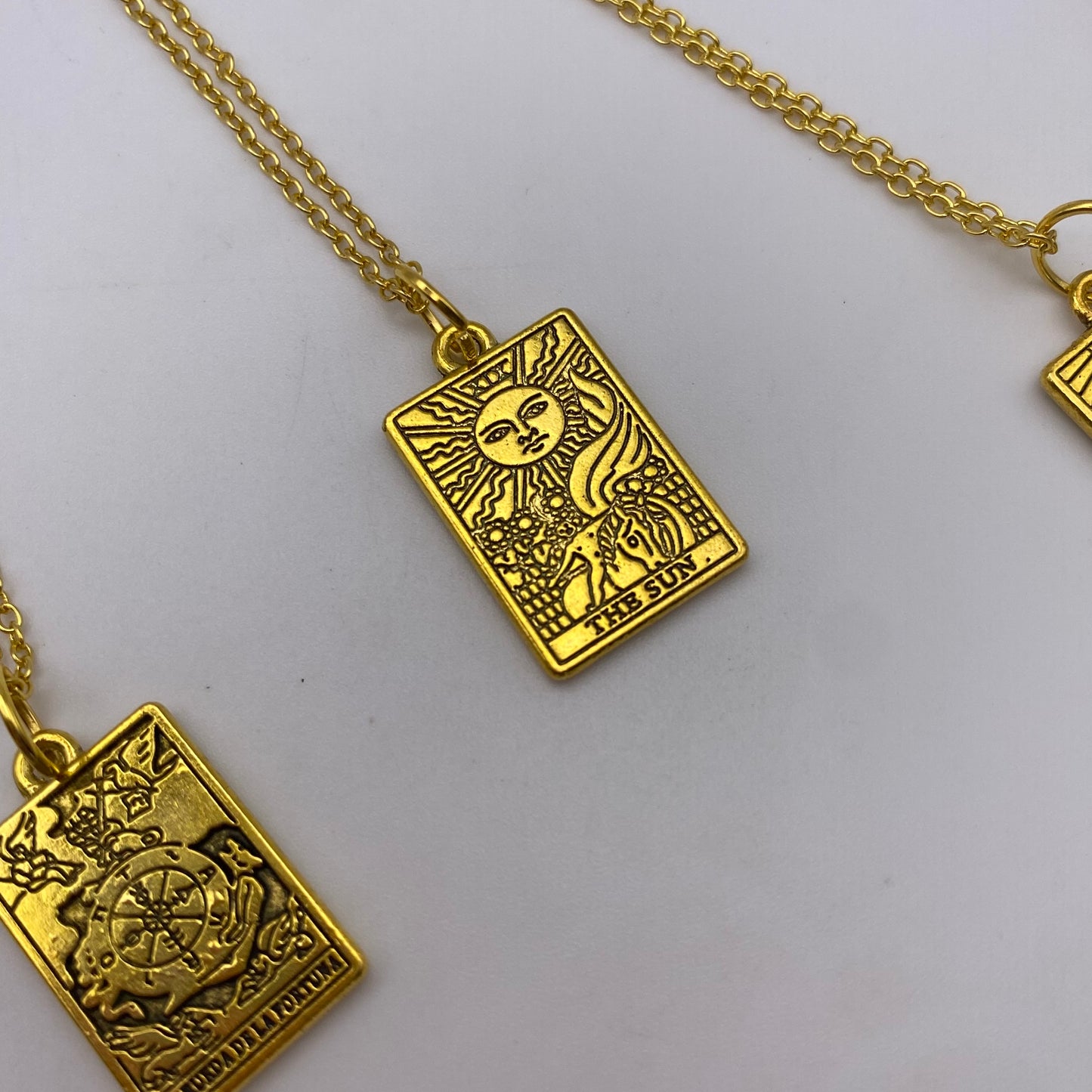 Gold Image Tarot Card Necklaces