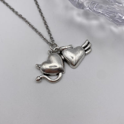 Flying Angel and Devil Necklace