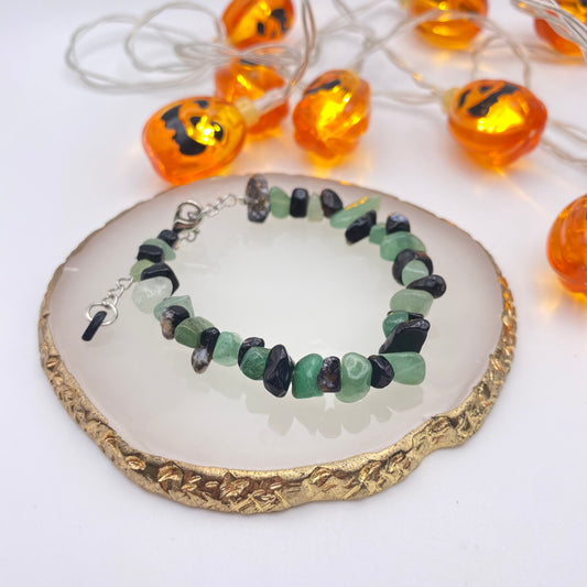 Green and Black Crystal Bracelet