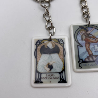 Blue Style Tarot Card Keyring