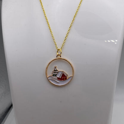 Christmas Landscape Necklace