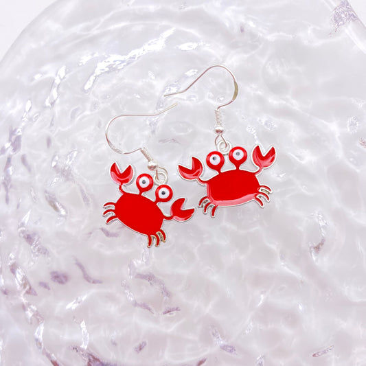 Red Crab Earrings