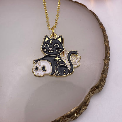 Skull Cat Necklace