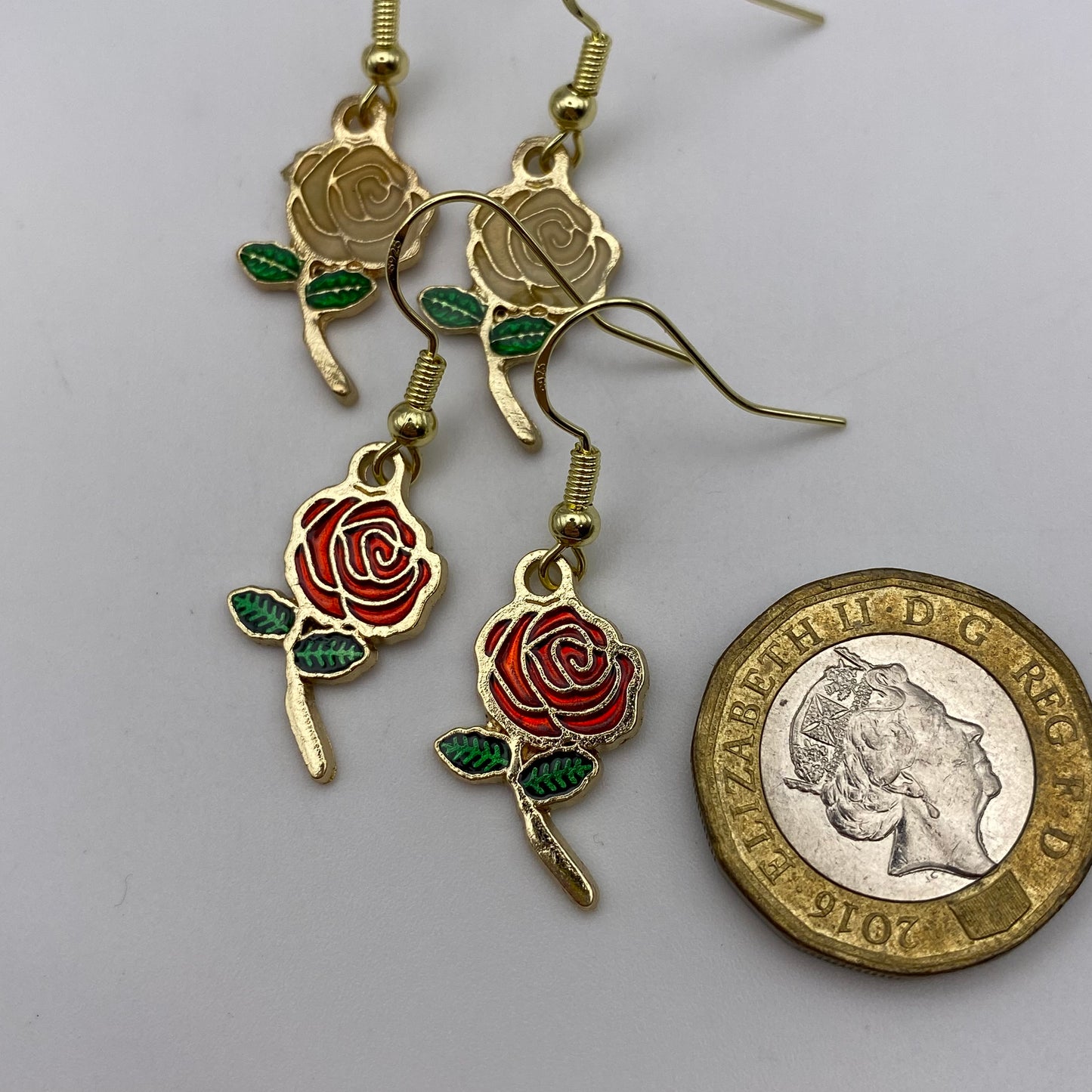 Colourful Rose Earrings