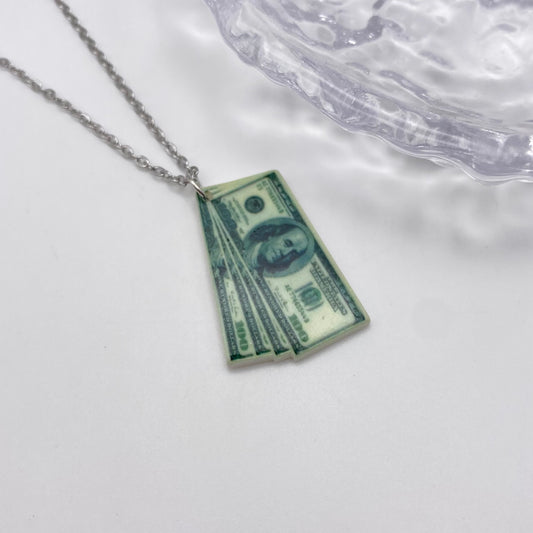 Dollar Bill Notes Necklace