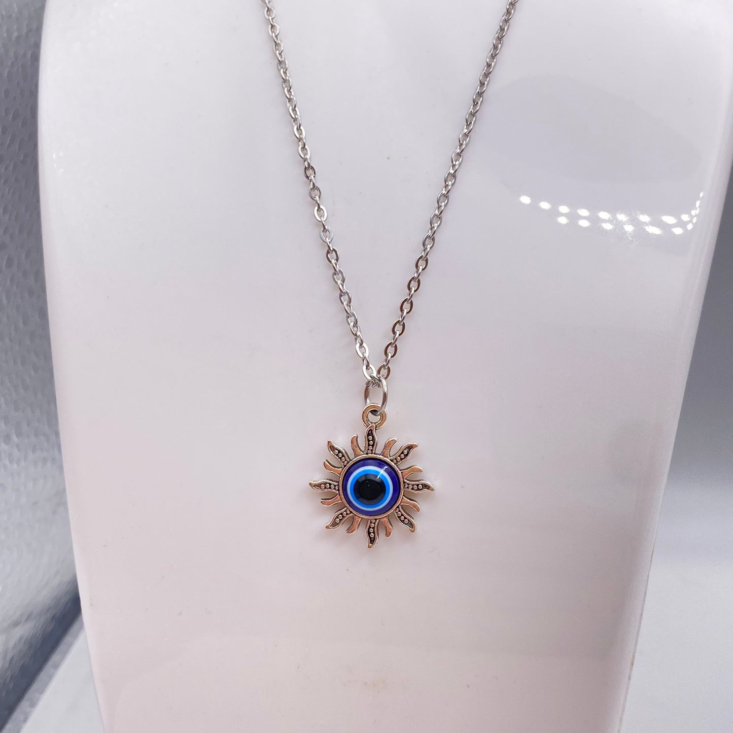 Sun Evil Eye Necklace