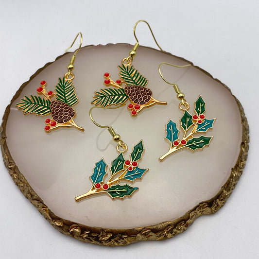 Christmas Nature Earrings