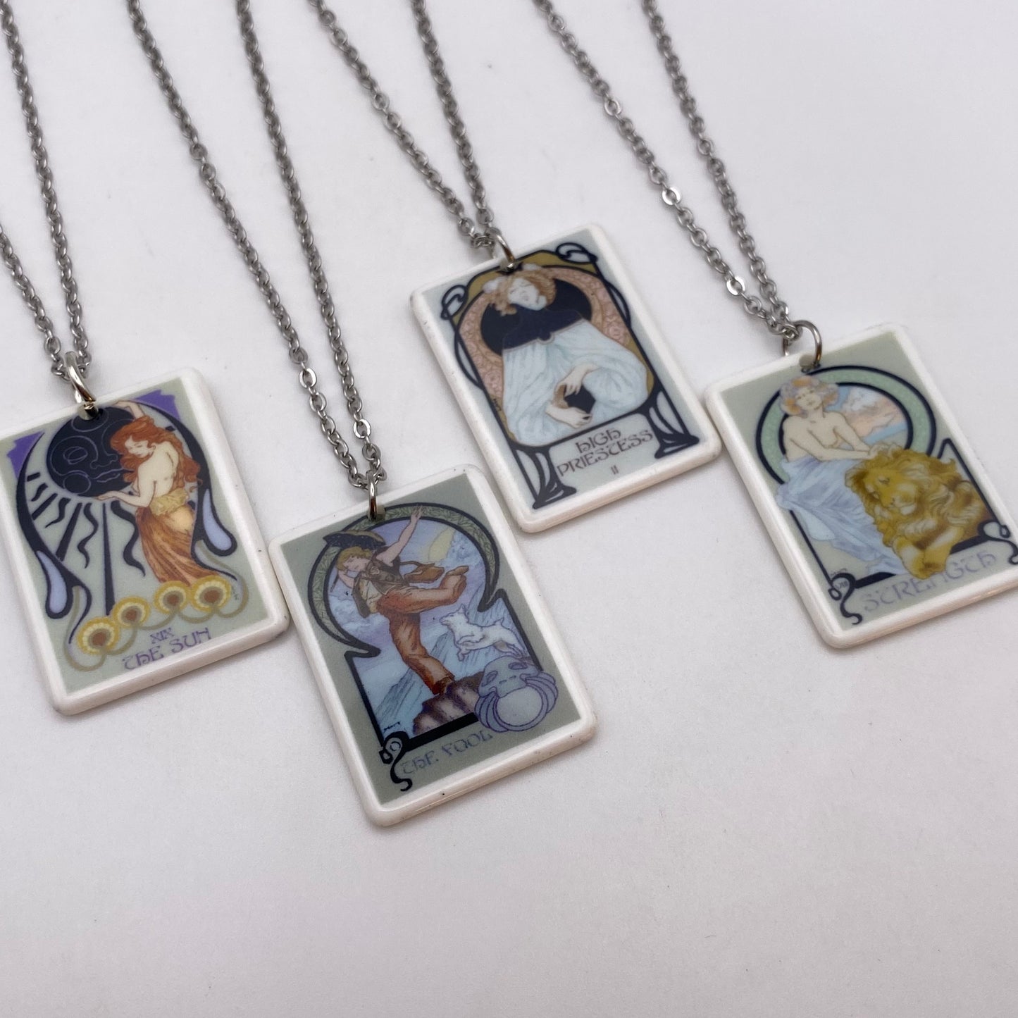 Blue Style Tarot Card Necklaces