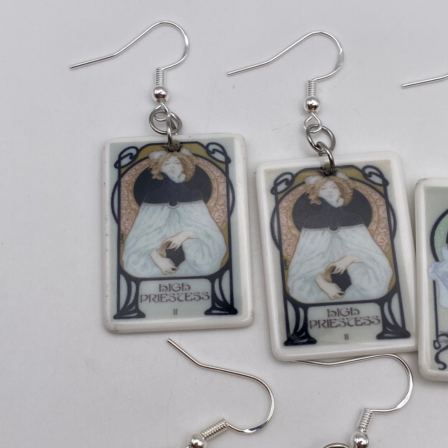 Blue Style Tarot Card Earrings