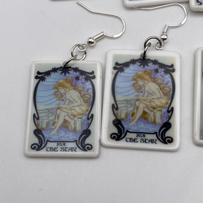 Blue Style Tarot Card Earrings