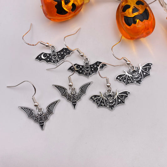 Black Bat Earrings