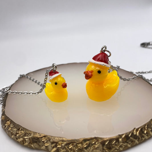 Santa Duck Necklace