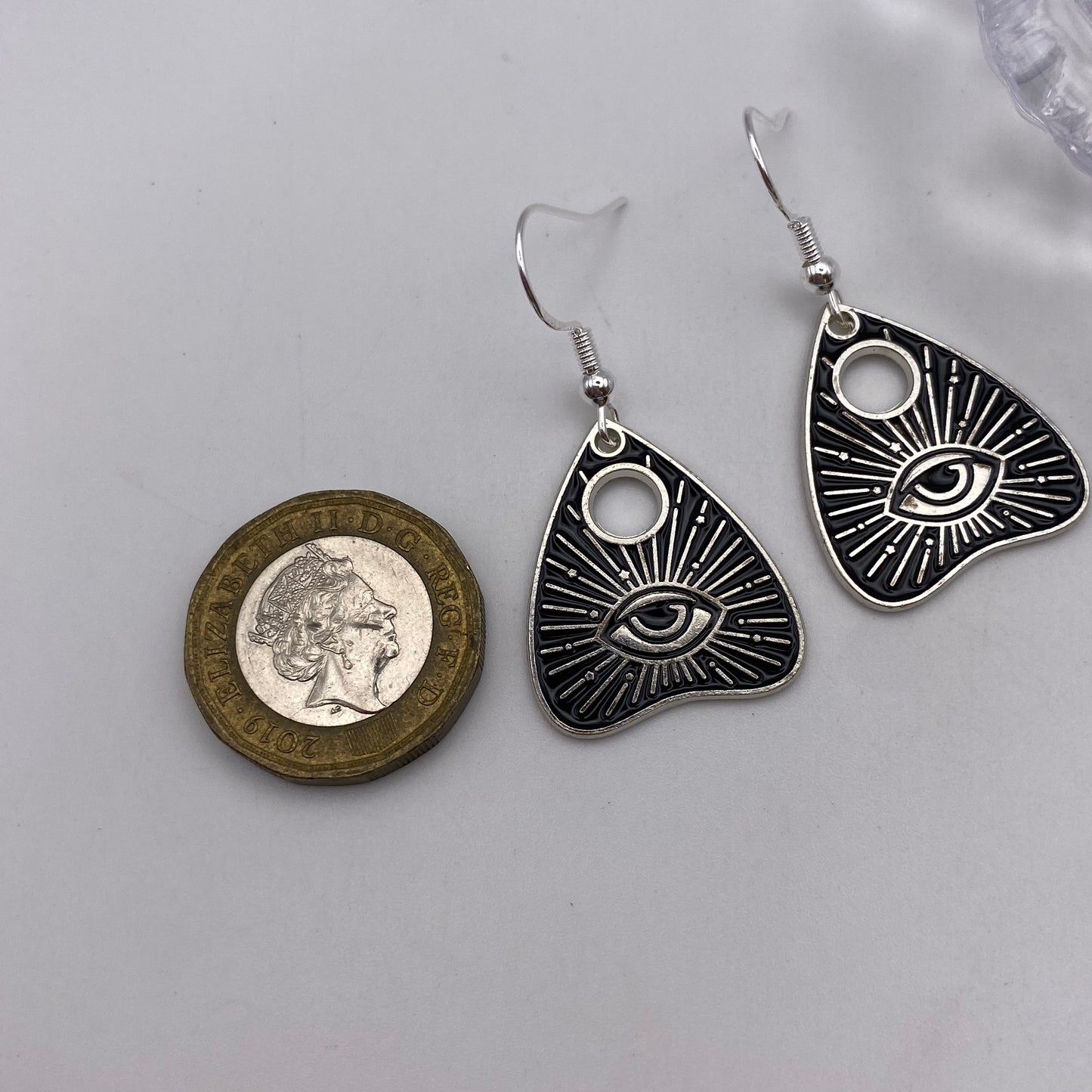 Evil Eye Planchette Earrings