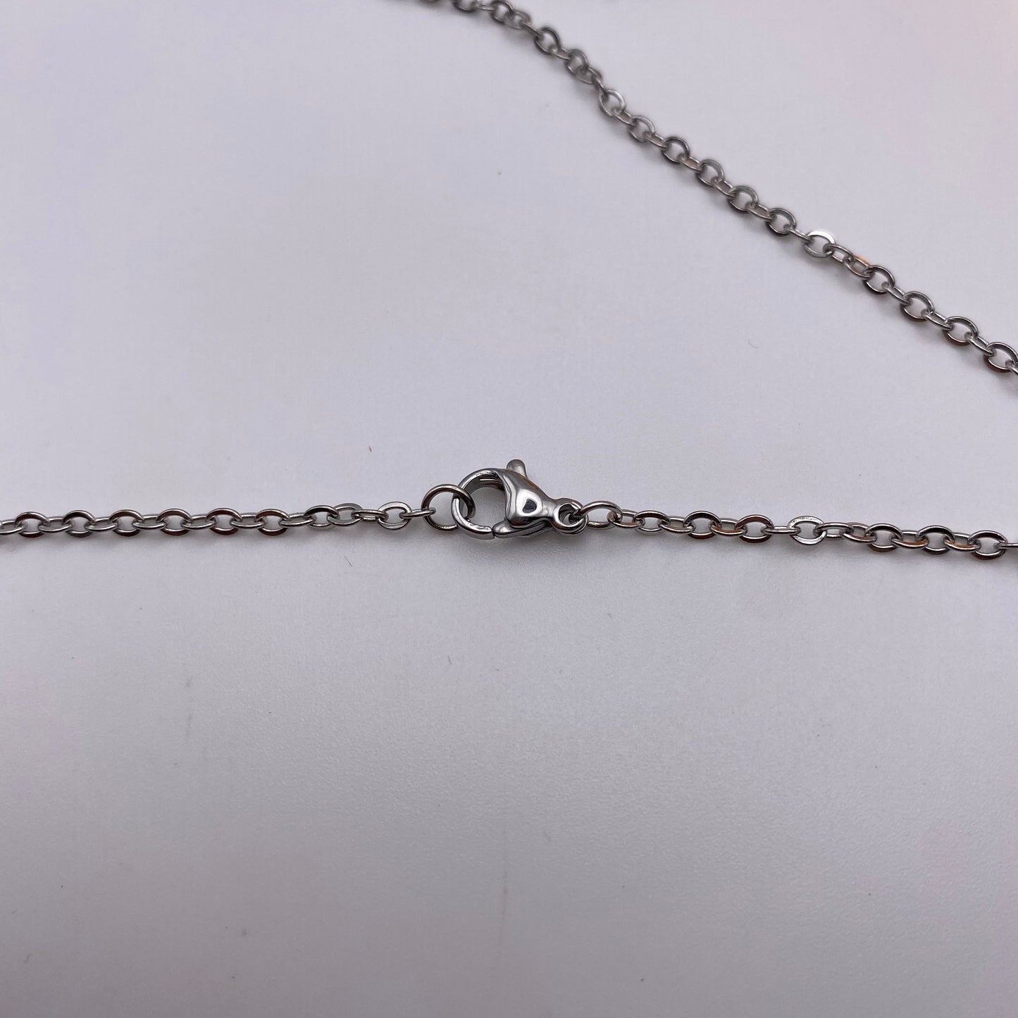 Silver Round Bat Necklace