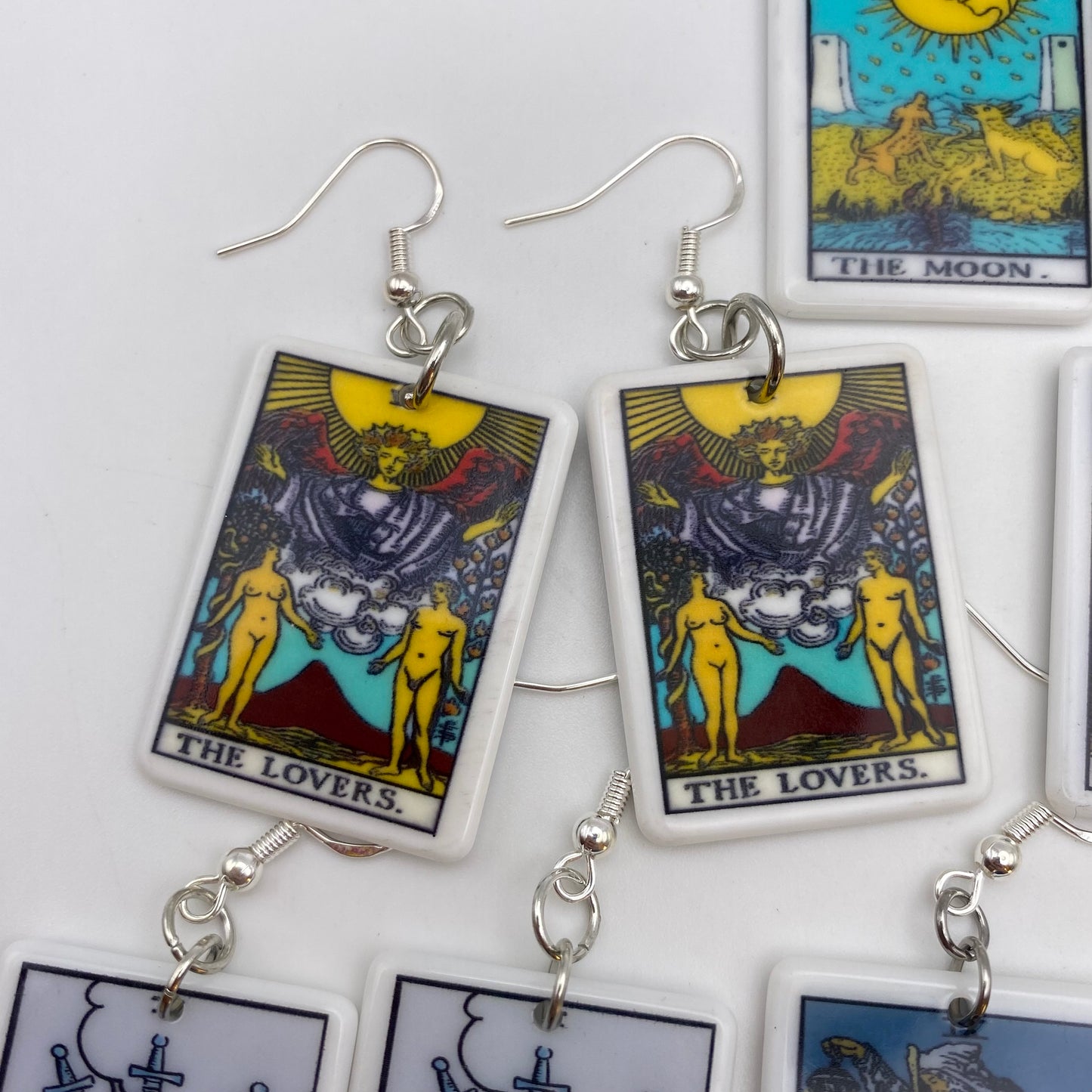 Colourful Tarot Card Earrings