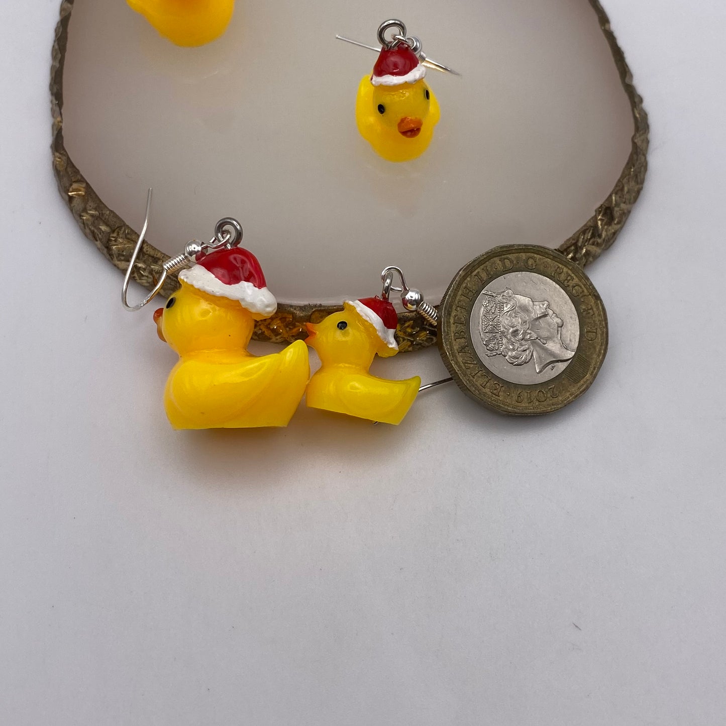 Santa Duck Earrings