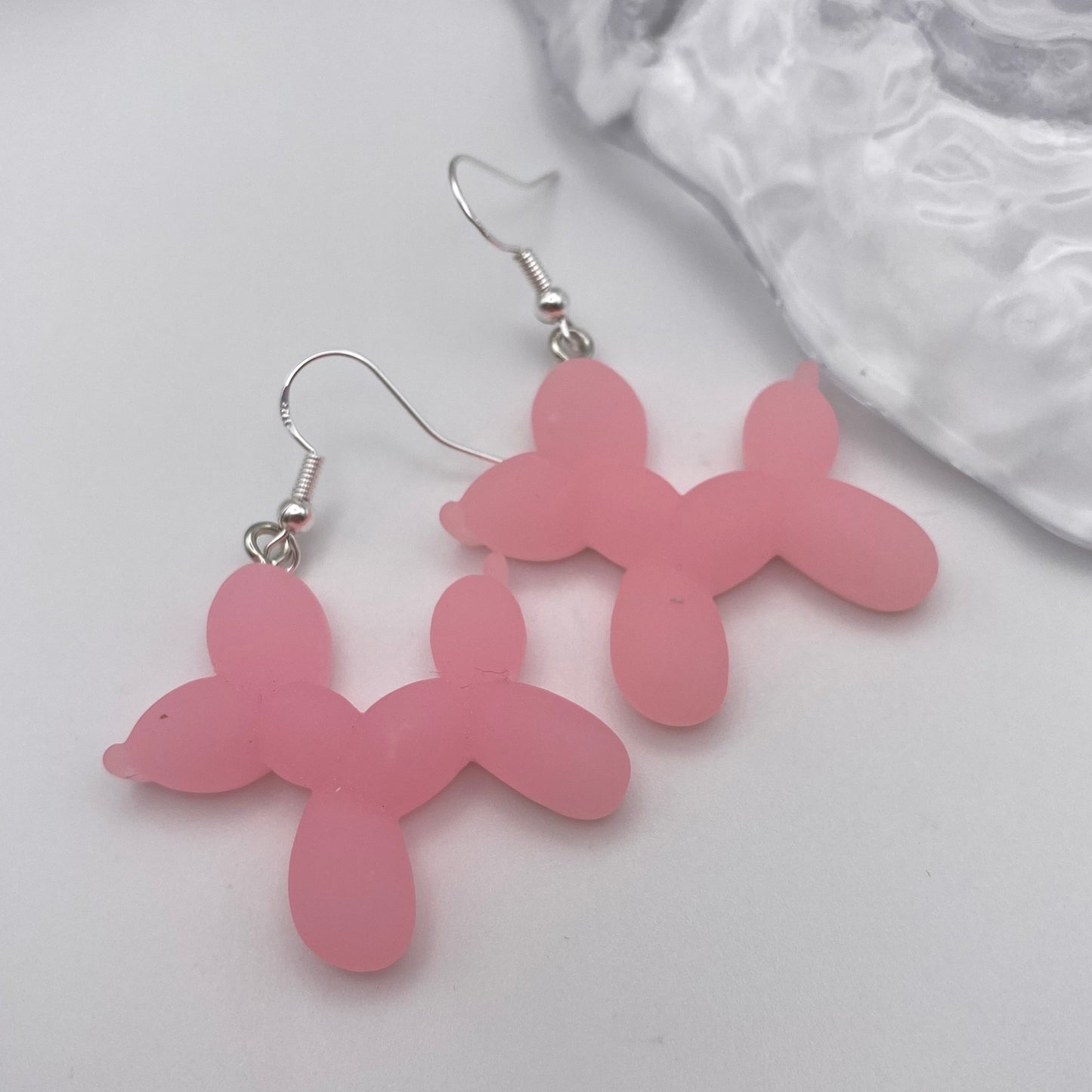 Colourful Balloon Animal Dog Earrings