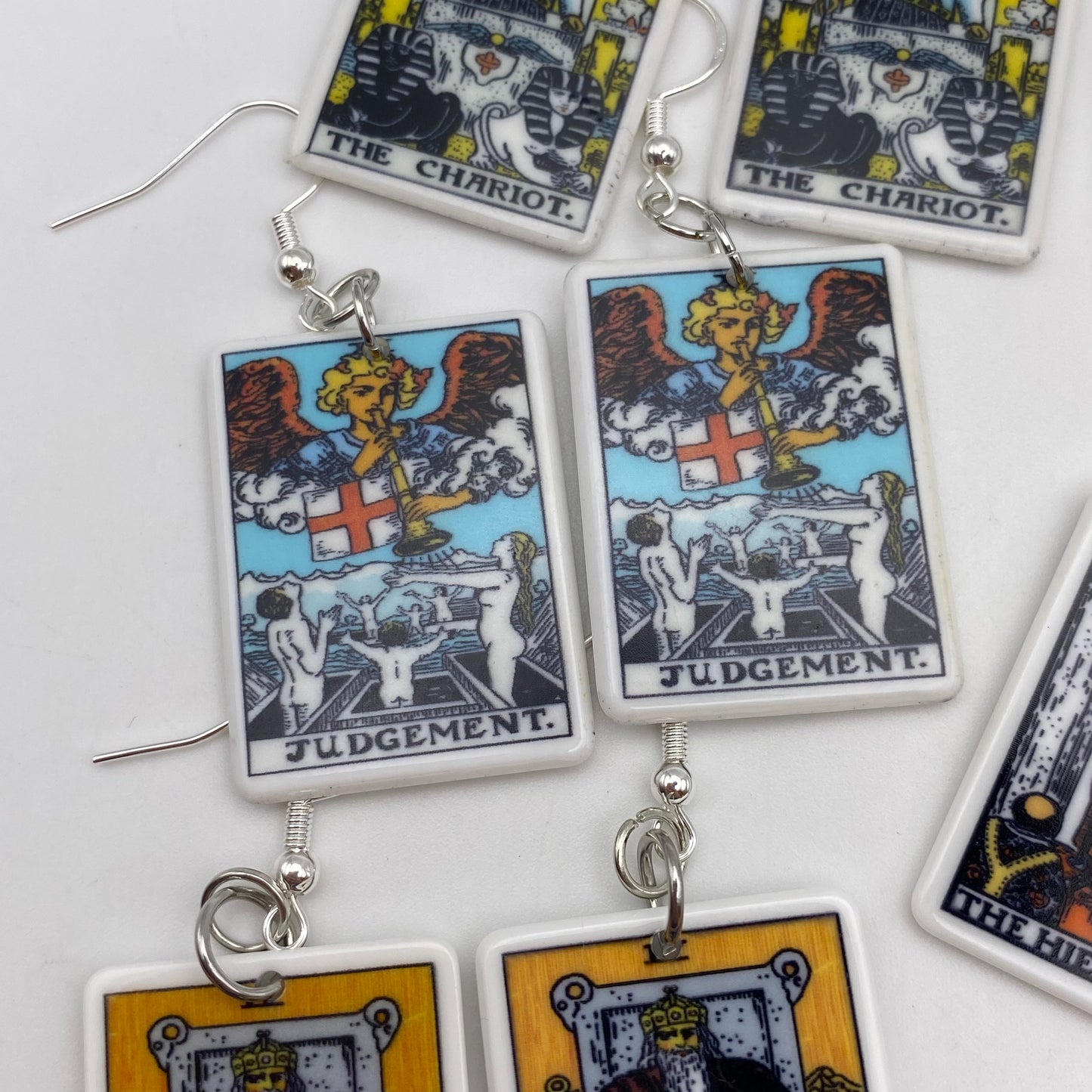 Colourful Tarot Card Earrings