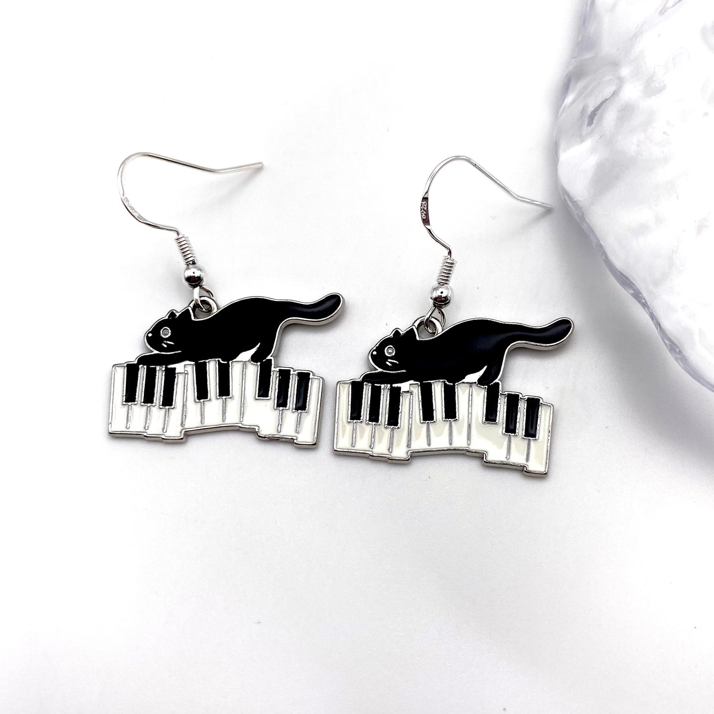 Piano Cat Earrings