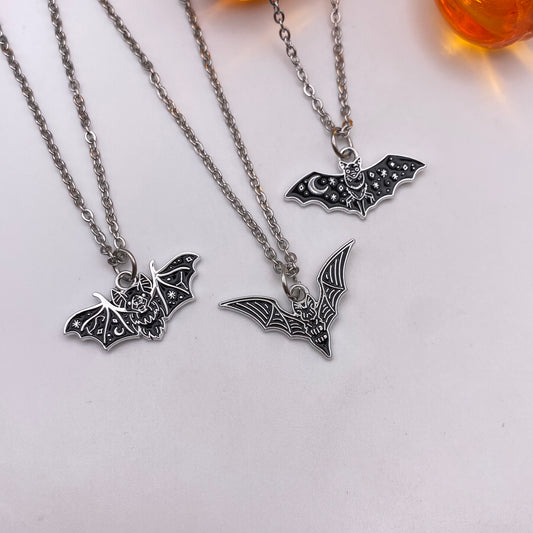 Black Bat Necklace